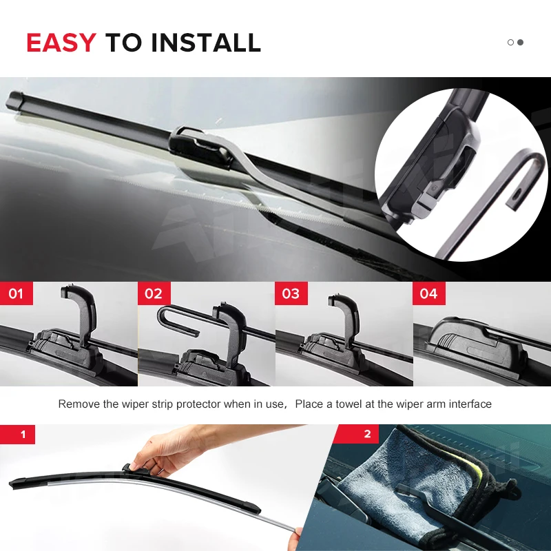 Wiper Front Wiper Blades For Suzuki Celerio 2014-2018 Windshield Windscreen Window Brushes21"+14"+12" 2