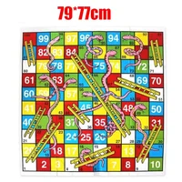 Snakes And Ladders Kids Toys Ludo Board Game  Large Size IQ Puzzle Mat Bordspellen Juegos De Mesa Jeux Enfant  party games 2