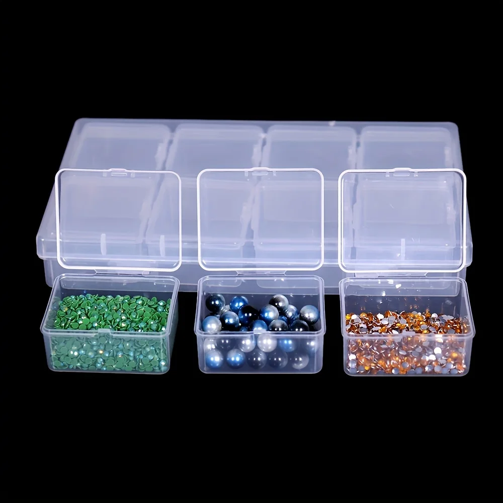 8/16 Grid Large Capacity Diamond Painting Storage Box DIY Bead Jewelry Box Nail Tool Accessories Earring Necklace Box