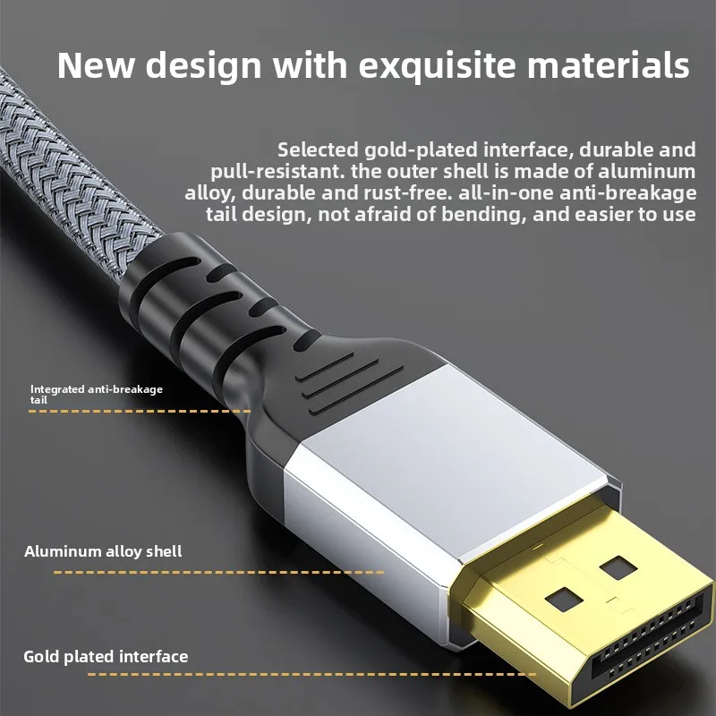Ultra High-Speed Braided DisplayPort Cable 8K@60Hz, 4K@144Hz