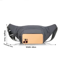 Hommes toile Fit sac de taille Mobile Fanny taille Packs hommes Sports loisirs de plein air course Anti-vol Ultra mince Invisible taille sac 2