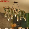 OUTELA American Country Pendant Lamp Retro Creativity Plant Music Restaurant Cashier Counter Bar Cafe Milk Tea Shop Chandelier 1