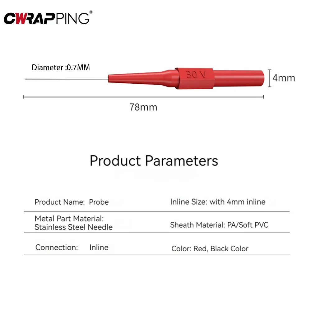 2/4/8PCS Car Tip Probes Diagnostic Tools Insulation Piercing Needle Non-destructive Multimeter Test Pen Clamp Copper Lead Tools 6