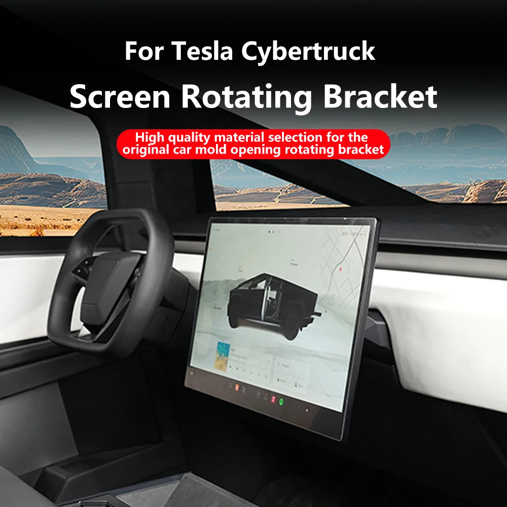 Screen Swivel Mount For Tesla Cybertruck Screen Rotating Bracket 4 Way Adjustment Center Console Display Monitor Rotate Holder