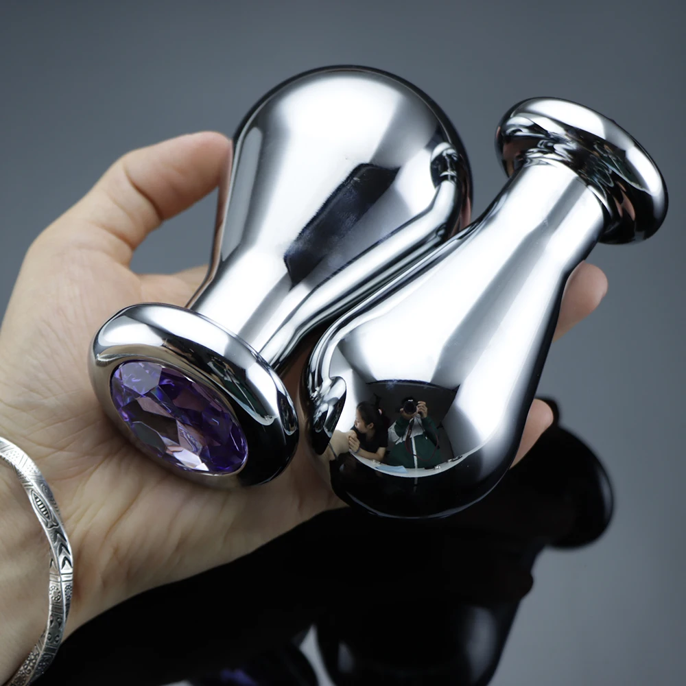 Plug anale in acciaio inox con sfere anali per massaggio_voghion.com