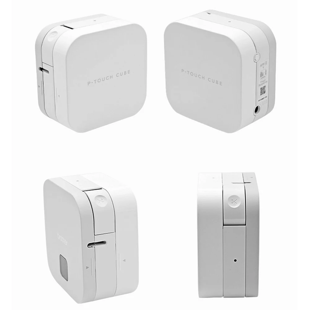 브라더 PT-P300BT P-터치 큐브 라벨 프린터, 블루투스 연결 라벨 메이커 타자기, 6mm, 9mm, 12mm 브라더 pt p300bt 테이프