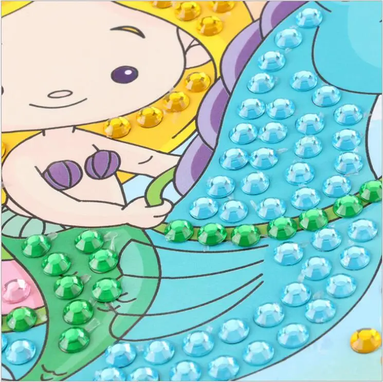 5/10/20pcs/Lot DIY Diamond Stickers Handmade Crystal Paste Painting Mosaic Puzzle Toys Random Color Kids Stickers Gift Children 5
