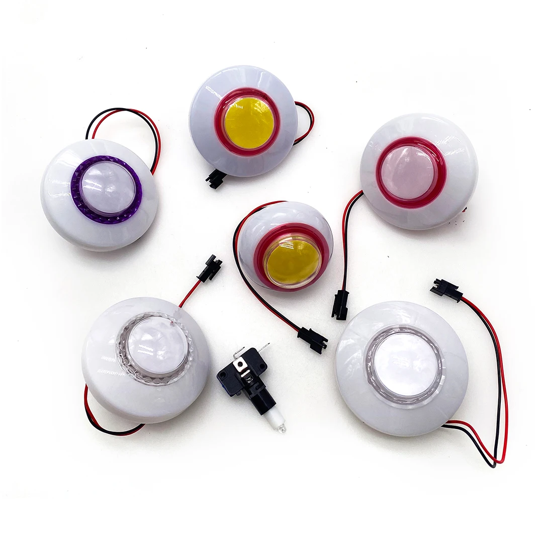 Macchina Per Bambole Pulsante Arcade Led A Colori Da 76Mm Con Microinterruttore Accessorio Per Giochi Arcade Dc 12V Per Distributori Automatici Di Pul