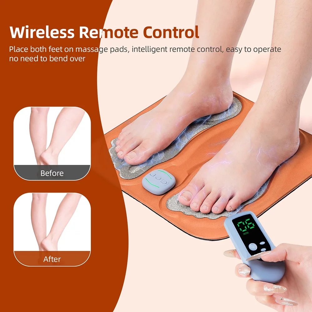 3D Smart Foot Massage Pad With Remote Control Feet Massager Improve Blood Circulation Relax Muscles Slim Legs 6 Mode Foot Pad