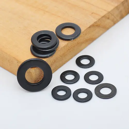 1/100pcs Black Flat Washer M2 M2.5 M3 M4 M5 M6 M8 M10 M12 M14 M16 M18 M20 M22 M27 M30 M33 M36 Carbon Steel Plain Washers Gaskets - Image 4