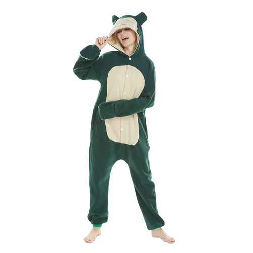 새로운 동물 코골이 잠옷 Kigurumi 만화 정장 성인 남성용, 애니메이션 Onesies Onsie 소년 소녀 잠옷 양털 원피스 바디 슈트 4