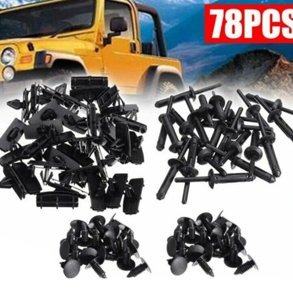 Car Fastner Clips Clips Screw 8109006 Black Retainer For Jeep Wrangler JK Models 2007 2018