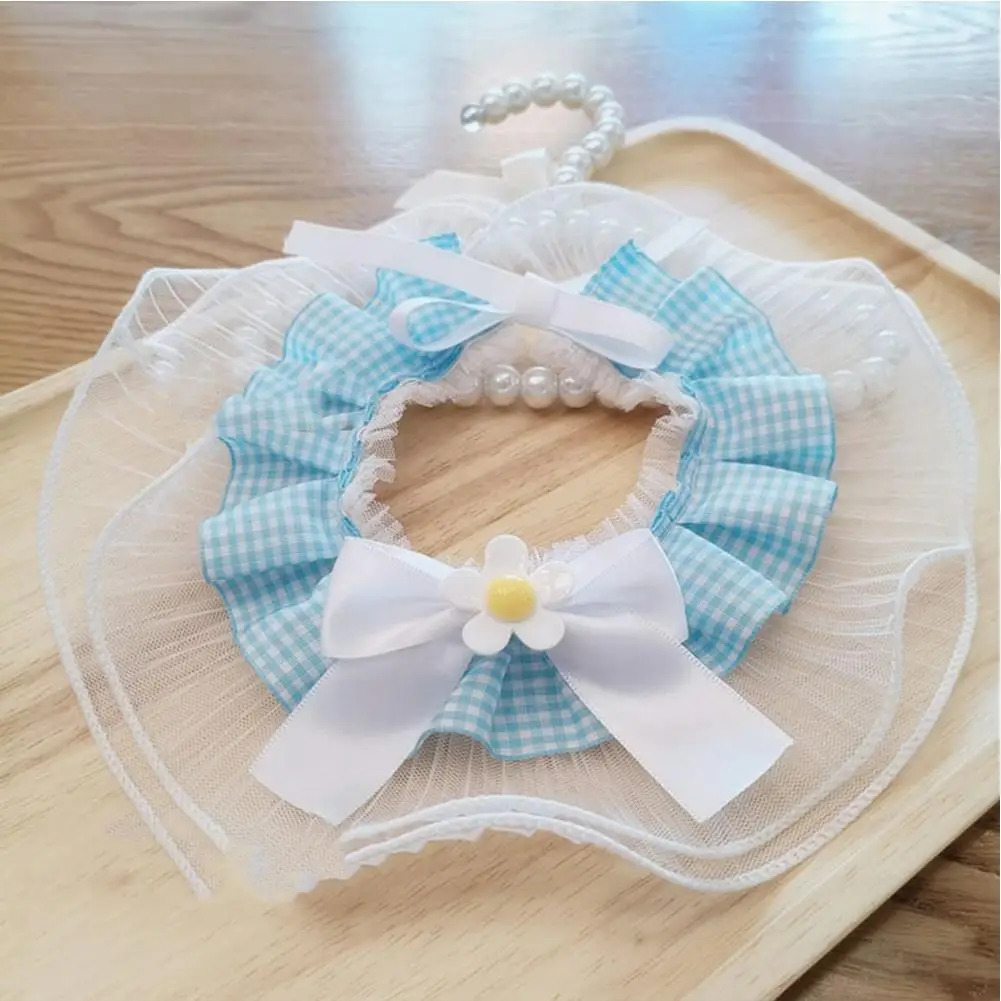 Lace Pet Collar Bib Bowknot Lovely Dog Lace Bib Cat Saliva Towel Sweet Decor Collars for Small Dog Pet Neck Accessories fashion cat dog neckerchief pet cats kitten lace bow collar dog puppy bib necklace neck strap saliva towel cute pet supplies