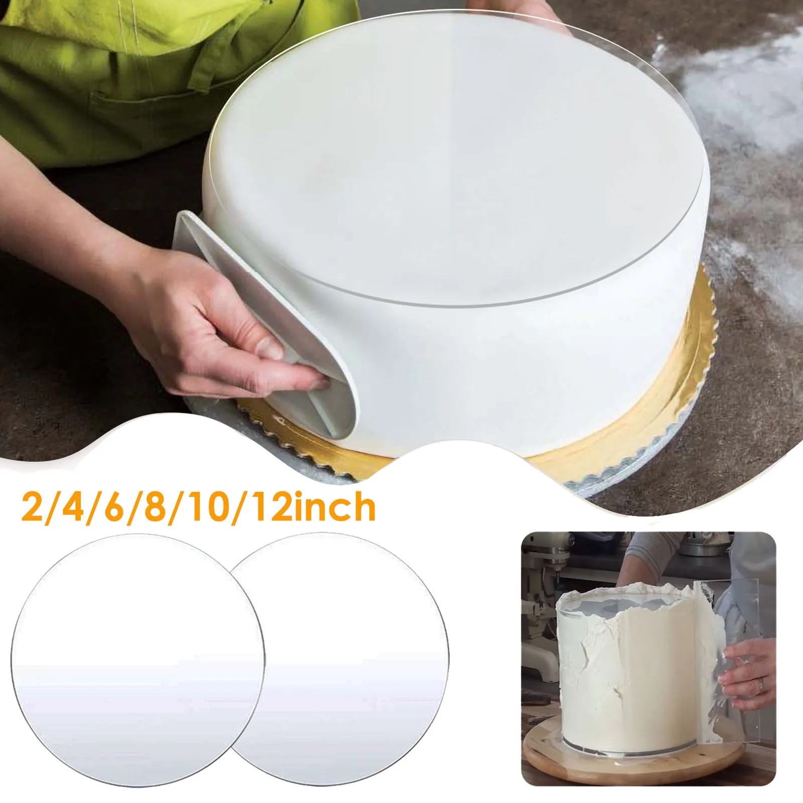 RoundAcrylicCakeDiscsTopperReusableAcrylicCakeBoardsDiskBase
