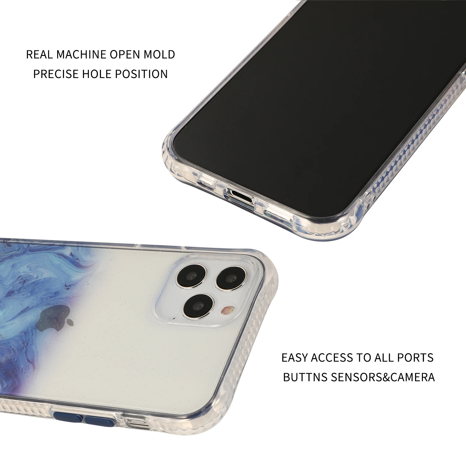 phone dry bag Simple Watercolor Painting Ocean Forest Sky Soft Silicone Phone Case For iPhone 13 12 11 Pro Max X XS XR 7 8 Plus SE 2020 Cover cell phone belt pouch