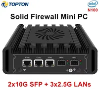 2x10G SFP+ 3x2.5G i226-V Lans Solid Firewall Mini PC Intel Alder Lake N100 DDR5 NVMe Proxmox pfSense OPNsense Home Server Host 1