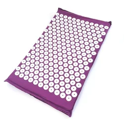 Enhanced Acupressure Massage Mat and Pillow Set for Pain and Stress Relief (Mat - Purple)