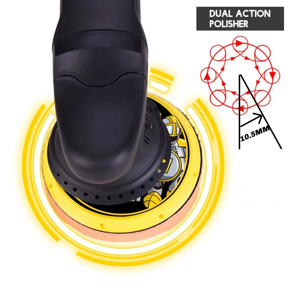 Portable Electric Car Eccentric Polisher 6 Speeds Adjustable Auto Beauty Polishing Waxing Machine 700W Car Scratch Repair Kit
