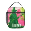 Wicked Elphaba & Glinda Tonal Insulated Lunch Bag Office Musical Movie 2024 Food Box Portable Fashion Cooler Thermal Lunch Box 1