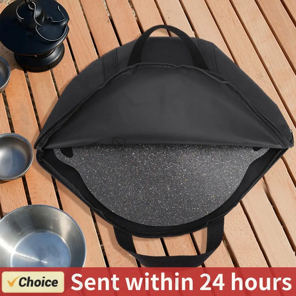 Storage Bag Baking Pan 600D Oxford Grilling Pan Pouch Wear-Resistant Waterproof 47x38cm Outdoor BBQ Tool Kitchen