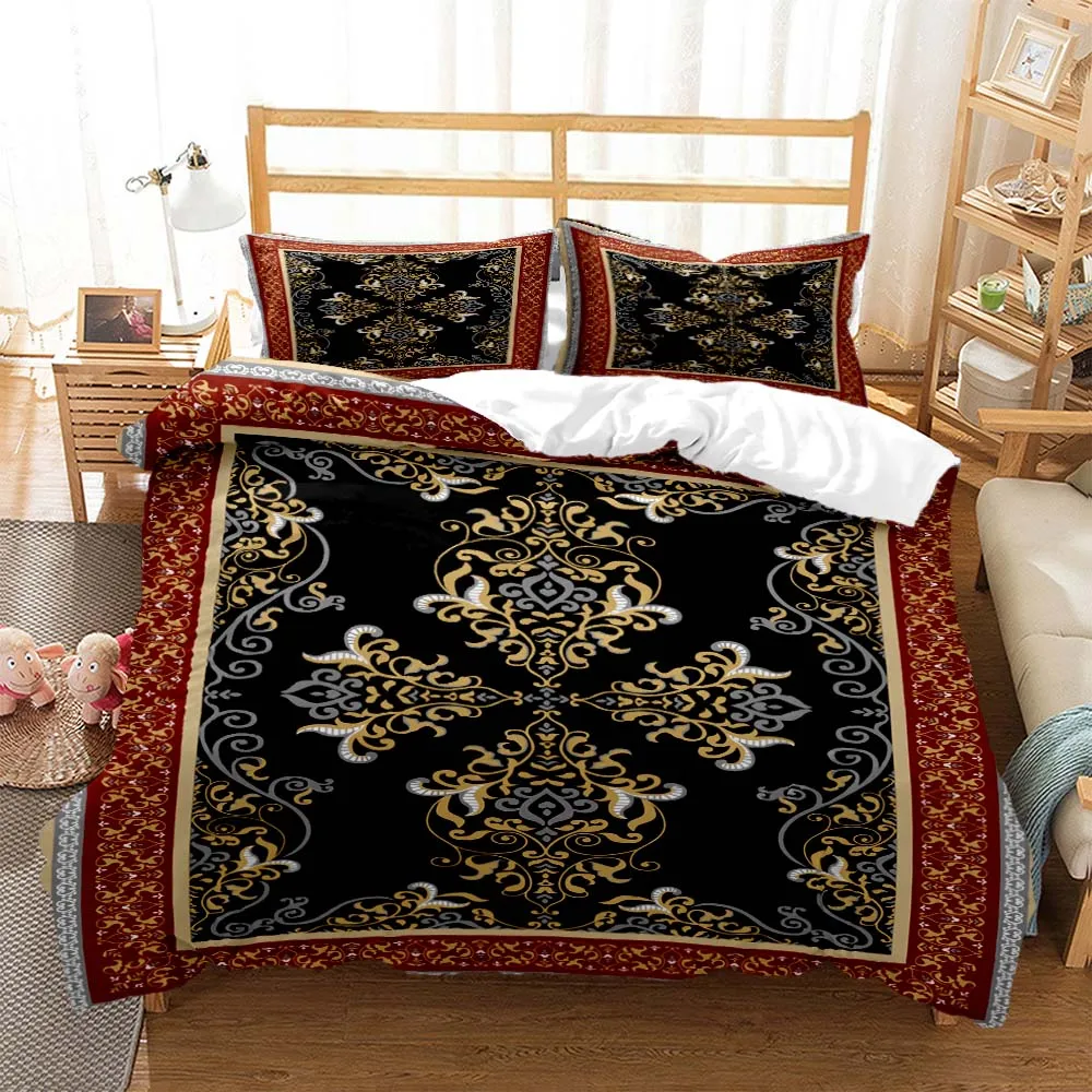 

Vintage European style Digital Print Polyester Bedding Sets Child Kids Covers Boys Bed Linen Set for Teens bedding set