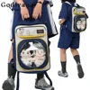 Japanese Large Capacity Backpack Schoolbag Students Leisure Commute Shoulder Women's Bag Transparent Itabag Women Handbags 1