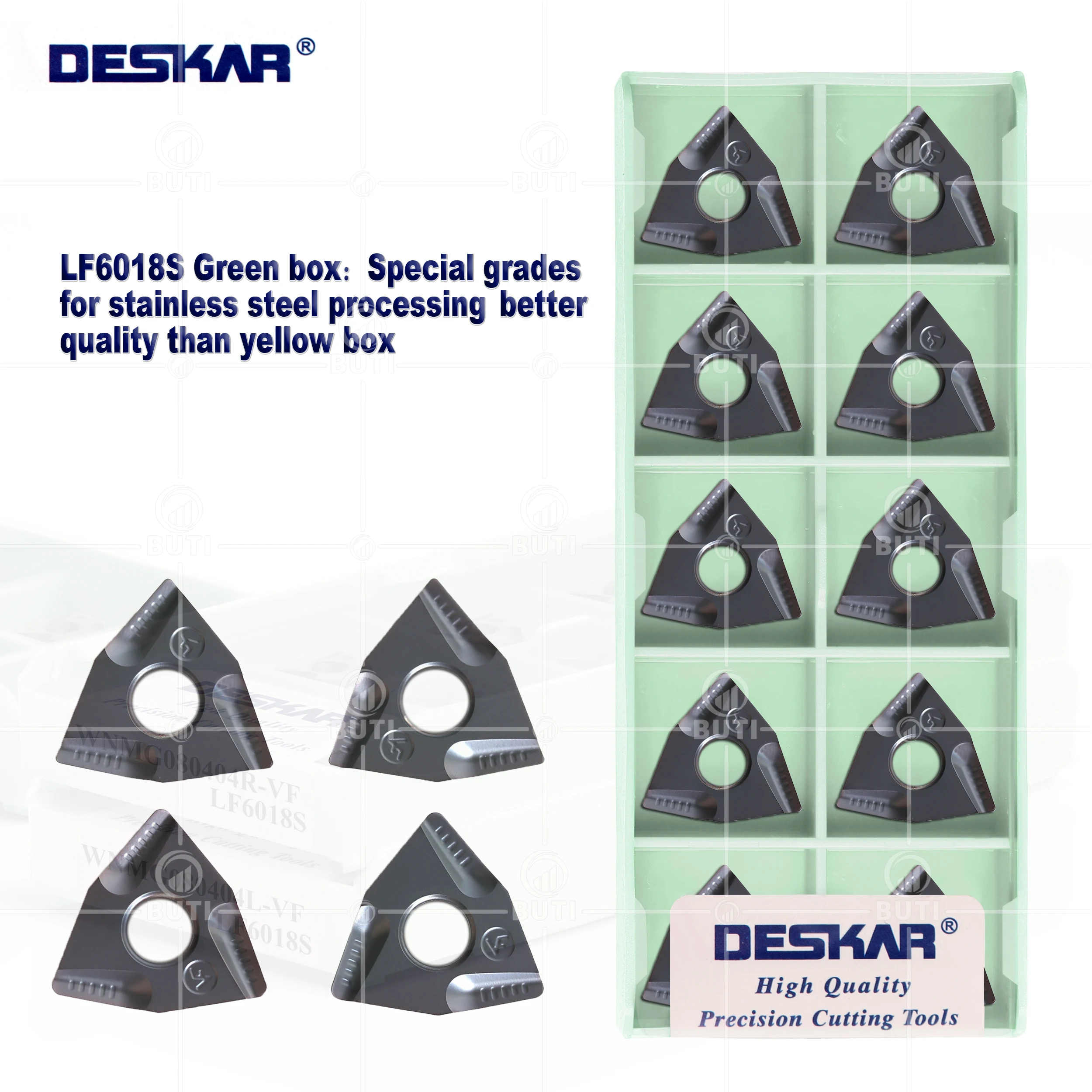

DESKAR 100% оригинальный токарный станок с ЧПУ токарные вставки WNMG080404L WNMG080408R-VF LF6018S твердосплавные лезвия обработка нержавеющей стали