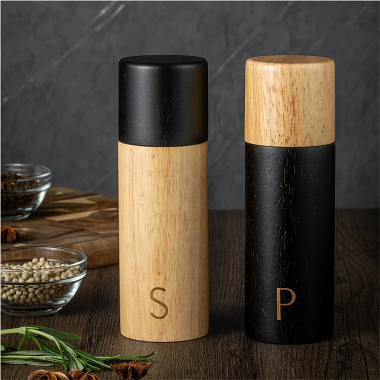 Description Picture 6 of itemLMETJMA Wooden Salt and Pepper Grinder Set 7 inch Manual Pepper Grinder Mill with Adjustable Ceramic Coarseness JT323