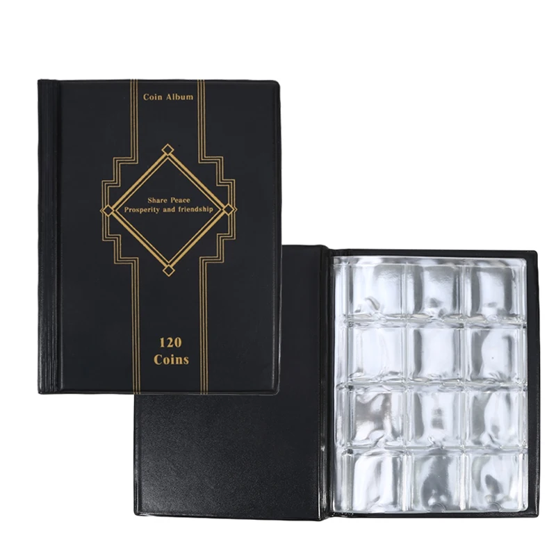 Deluxe 120-Slot Coin Collection Album for Cardboard Coin Holders