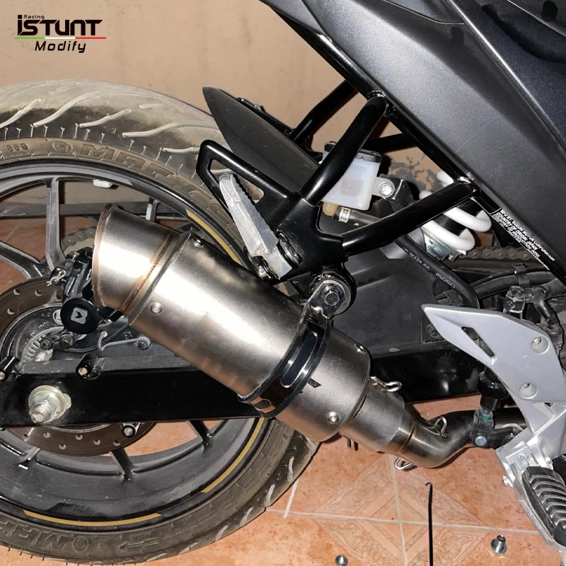 Slip On Motorcycle Exhaust Muffler Escape Modified Motorbike Front Tube Link Pipe 51mm For SUZUKI GIXXER 250 GIXXER250 SF250 - Image 2