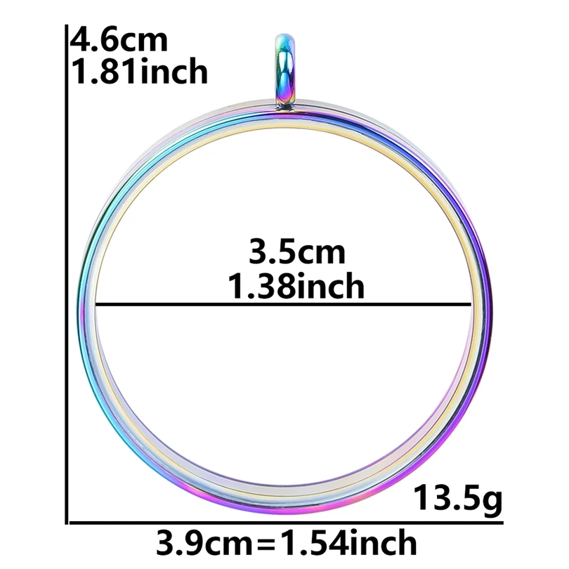 High-Quality Stainless Steel Round Glass Coin Bezel Photo Locket Pendant