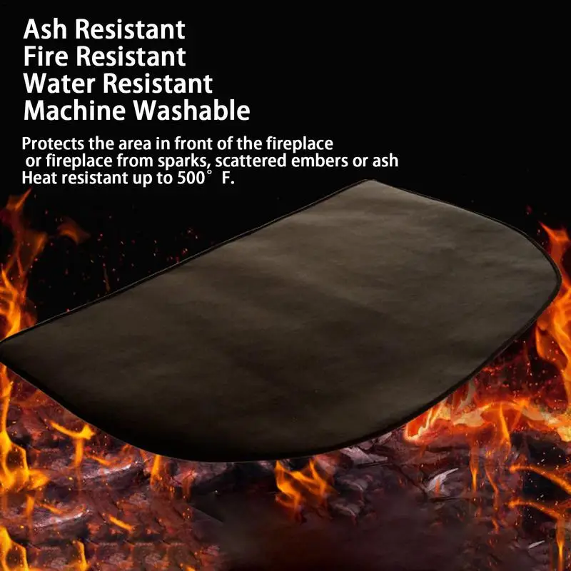 FireproofHearthRugsNonSlipProtectionFloorMatFlameResistantPad