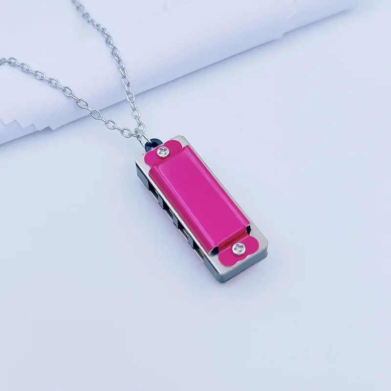 Chromatic Harmonica Diatonic Harmonica 4-hole 8-tone mini necklace harmonica children's elementary school entrance music toy gift