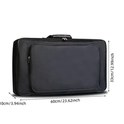Universal Portable Guitar Effects Pedal Board Gig Bag - Soft Case for DIY Storage and Accessories (Black)