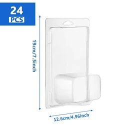 Crystal Clear Clamshell Display Case Set - Dust - Proof & Scratch - Resistant Protection for Miniature Collectibles (24PCS)