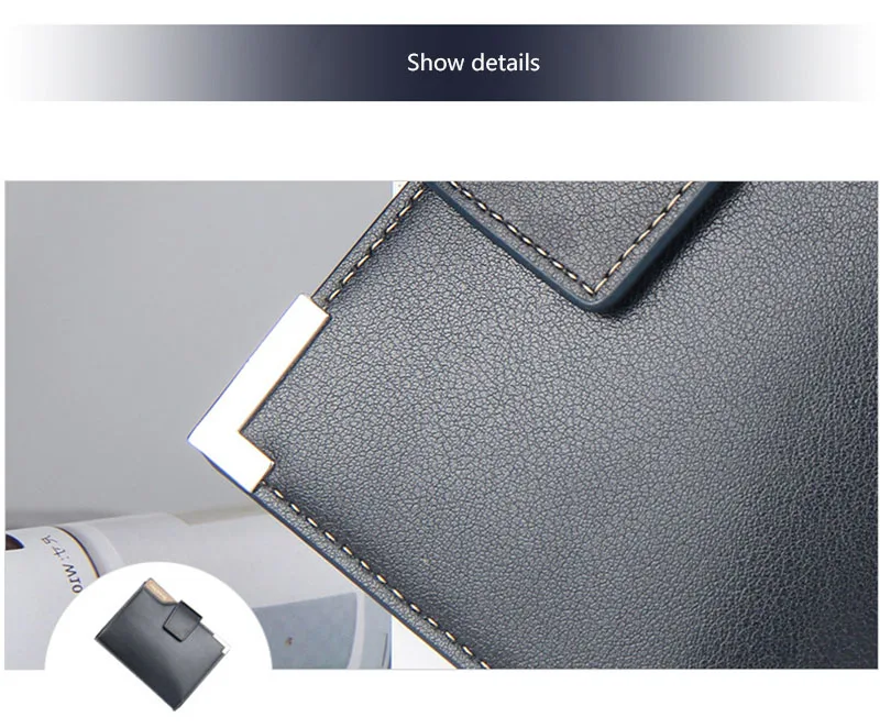 Baellerry Kurze Luxus Männer Brieftaschen Zipper Münzfach Karte Halter Männlichen Brieftasche Kupplung Foto Halter Marke Mann Geldbörsen Brieftasche – Detail 24