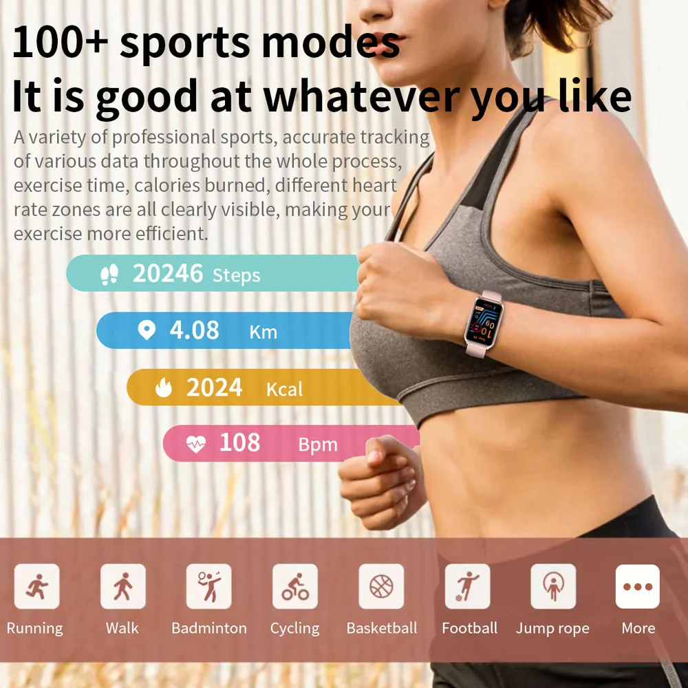 2024 New 1.57 inch Bluetooth Call Smart Watch Men Fitness Tracker Heart Rate Sports Bracelet Fashion Women Smartwatch For Xiaomi - Image 6