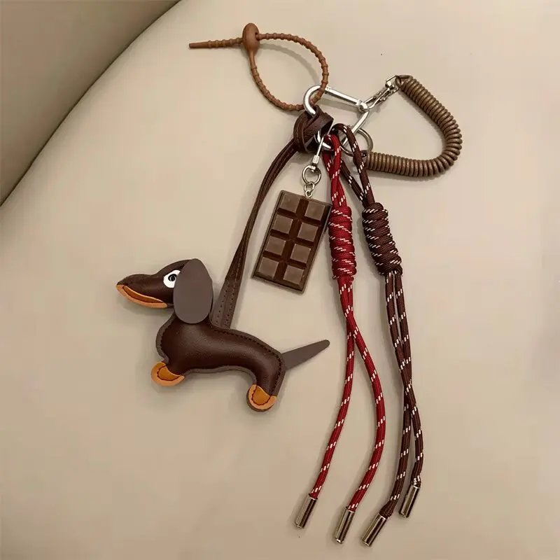 Braided Rope Bag Pendant High-grade Keychain Pendant Ruth's Same Style Dachshund Pendant Suitable For Phone Bag Accessories