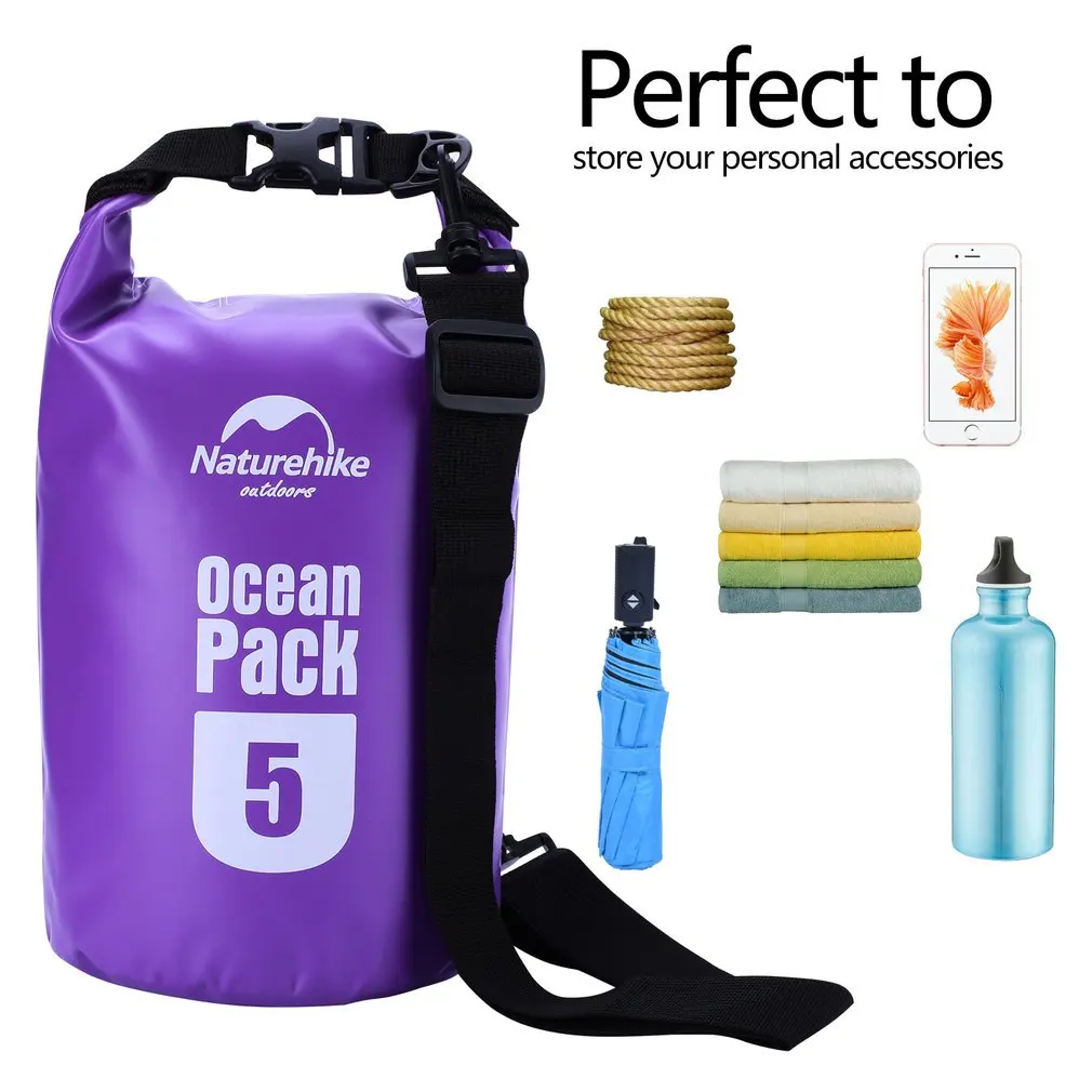5L/10L/20L Ultralight 500D Ocean Outdoor Waterproof Rafting Bag Dry Bag For Drifting Swimming Camping