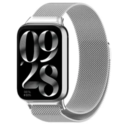 Premium Milanese Loop Strap Bracelet for Smartwatch - Replacement Wristband Accessory (Silver)