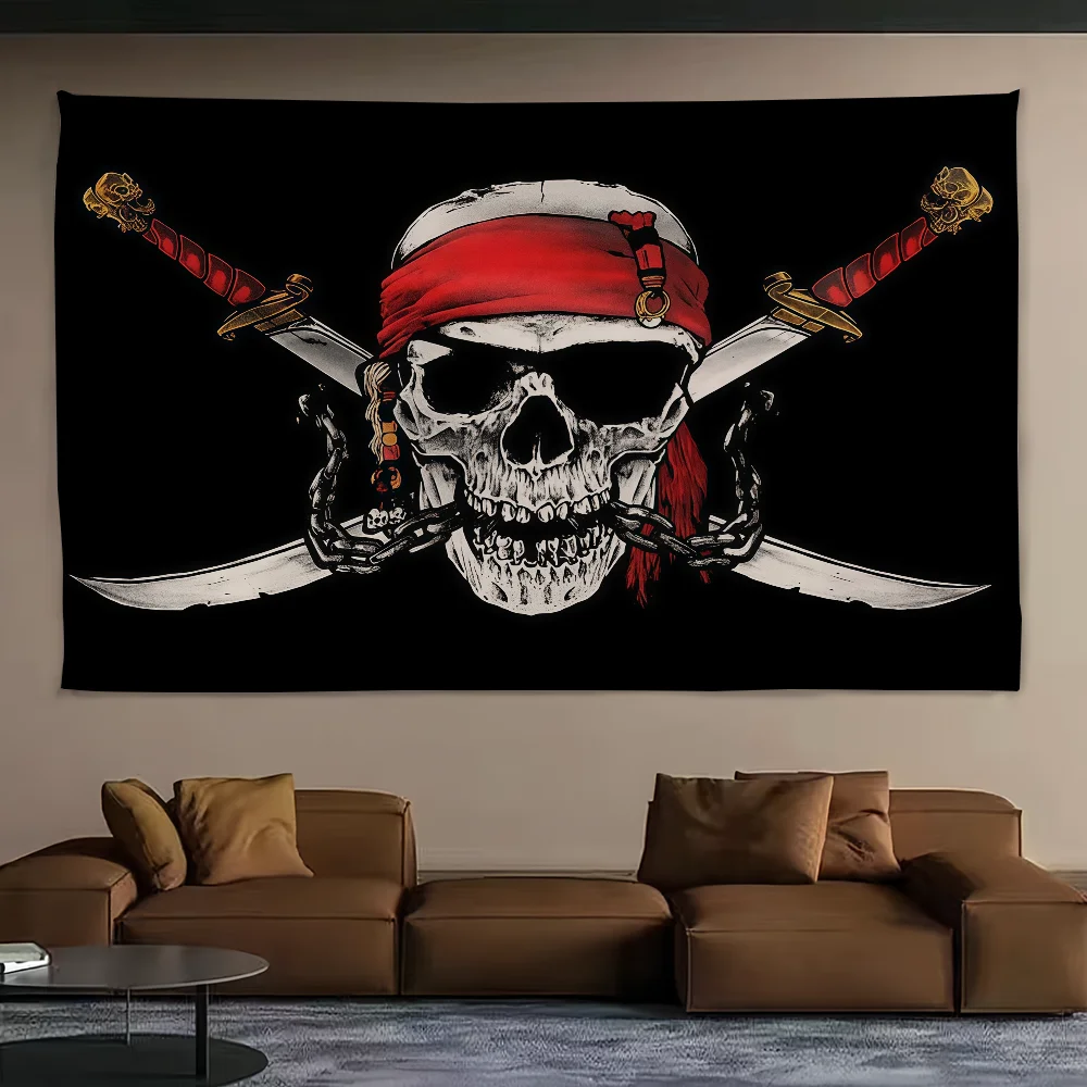 Pirate Skull Flag Decoration for Outdoor Parties and Home Decor