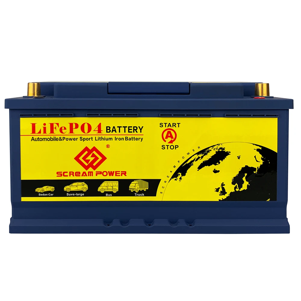 Scr100-20 High CCA1900A 12V 100Ah LiFePO4 Car Battery Is Ideal For All Types Of Cars, RVs, Solar Trailers, Boats And Camping