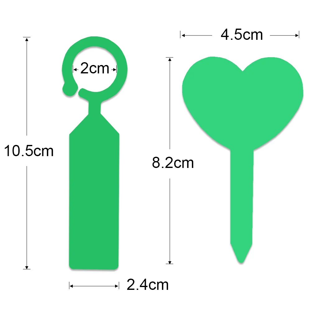 High Quality Heart Shape Plant Tag Plastic Waterproof Thick Label Reusable Nursery Flower Potted Herb Labels Markers Sign Stake