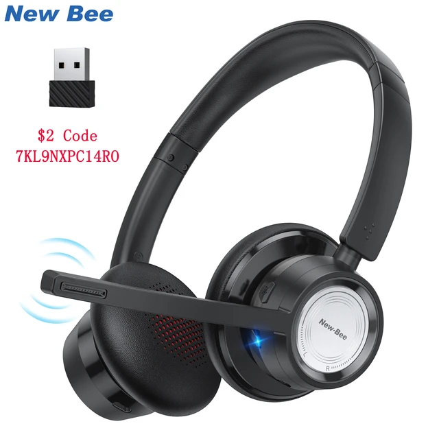 Casque Bluetooth sans fil avec micro, écouteur léger pliable pour