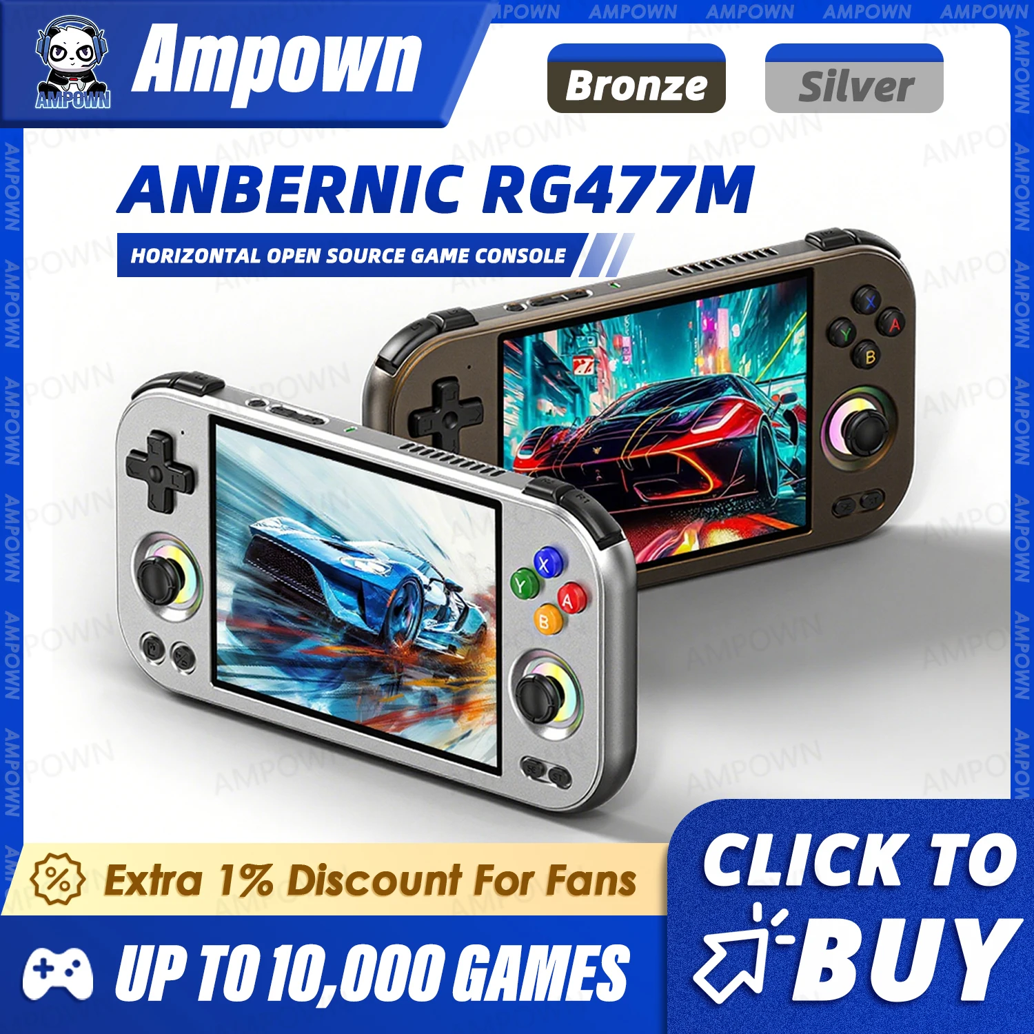 ANBERNIC RG477M 12GB/256GB チョコレートブロンズ