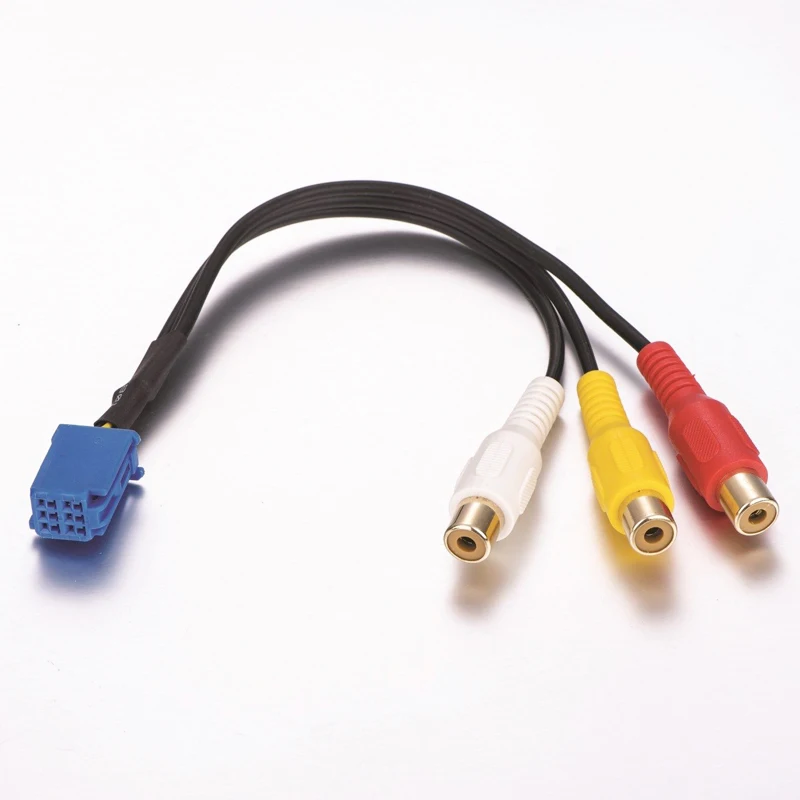 

Car 3RCA Cable Adapter For Toyota DVD Navigation Headunit 6Pin Blue AV Port 3040