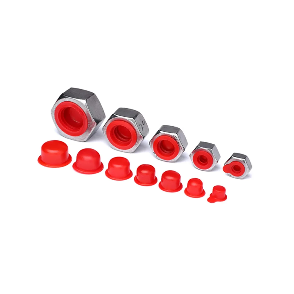 Red Internal Threaded Hole Rubber Plug Cylinder Oil Resistant Plastic Silicone Dust And Corrosion Resistant Protective Sleeve