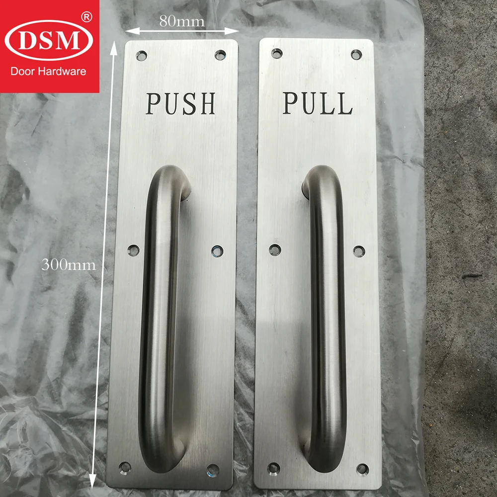 Round 300mm Push Pull Stainless Steel Door Handle Entrance Entry