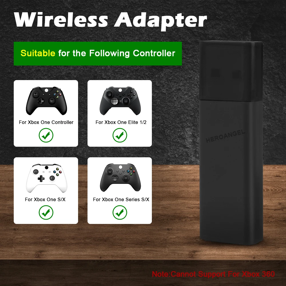 Wireless Adapter USB Receiver For Xbox One For Xbox One 2nd Xbox One 1st for Windows 10 System PC Laptops 2nd Generation