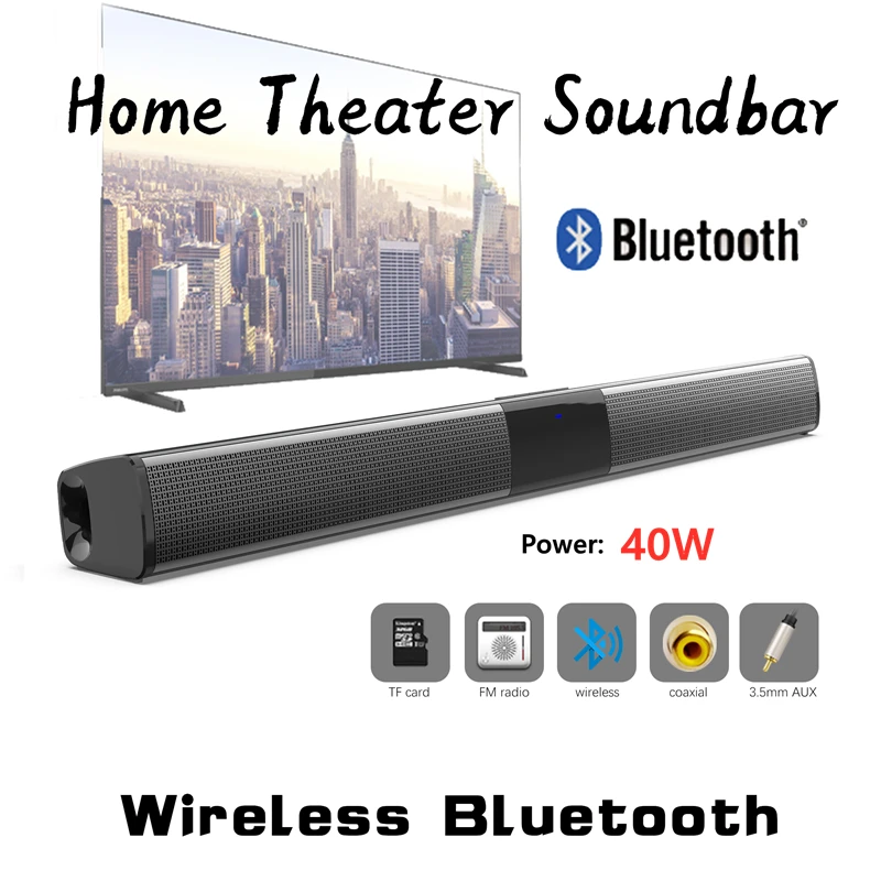 TV Soundbar Wired and Wireless Bluetooth Speakers Home Surround Soundbar for PC home Theater